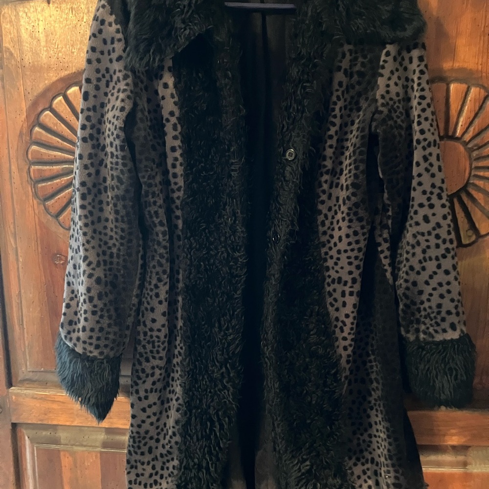 Vintage Hot Topic Penny Lane Leopard Print Boho Coat